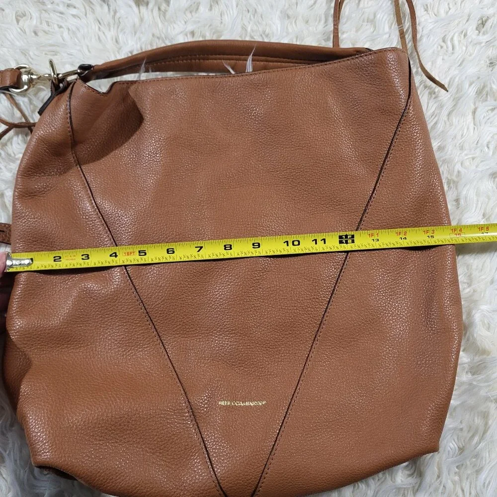 Rebecca Minkoff Brown Leather Moto Hobo Tassel Fringe Shoulder Bag